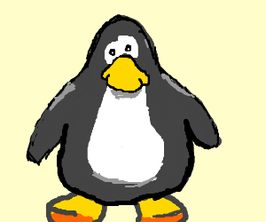300x250 black club penguin, penguin drawing - Club Penguin Drawing