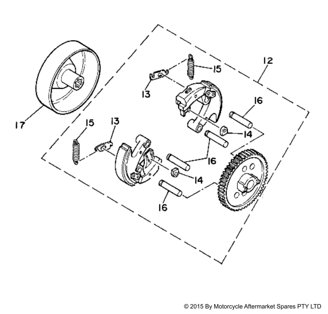 1128x1080 replacement centrifugal clutch assembly for yamaha - Clutch Drawing