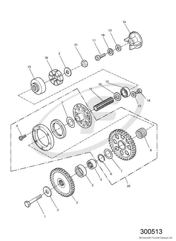 583x800 triumph sprag and clutch assembly - Clutch Drawing
