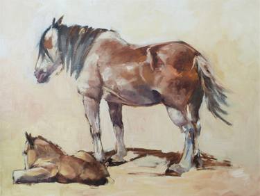 375x282 clydesdale foal painting - Clydesdale Drawing