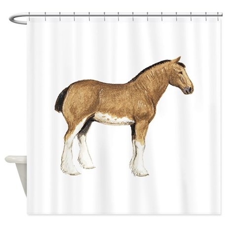 460x460 clydesdale horse drawing shower curtains - Clydesdale Horse Drawing
