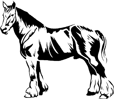 454x393 clydesdale horse decal - Clydesdale Horse Drawing