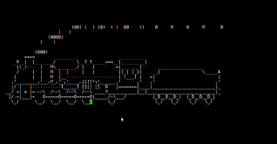 559x290 linux unix desktop fun steam locomotive - Cmd Drawing