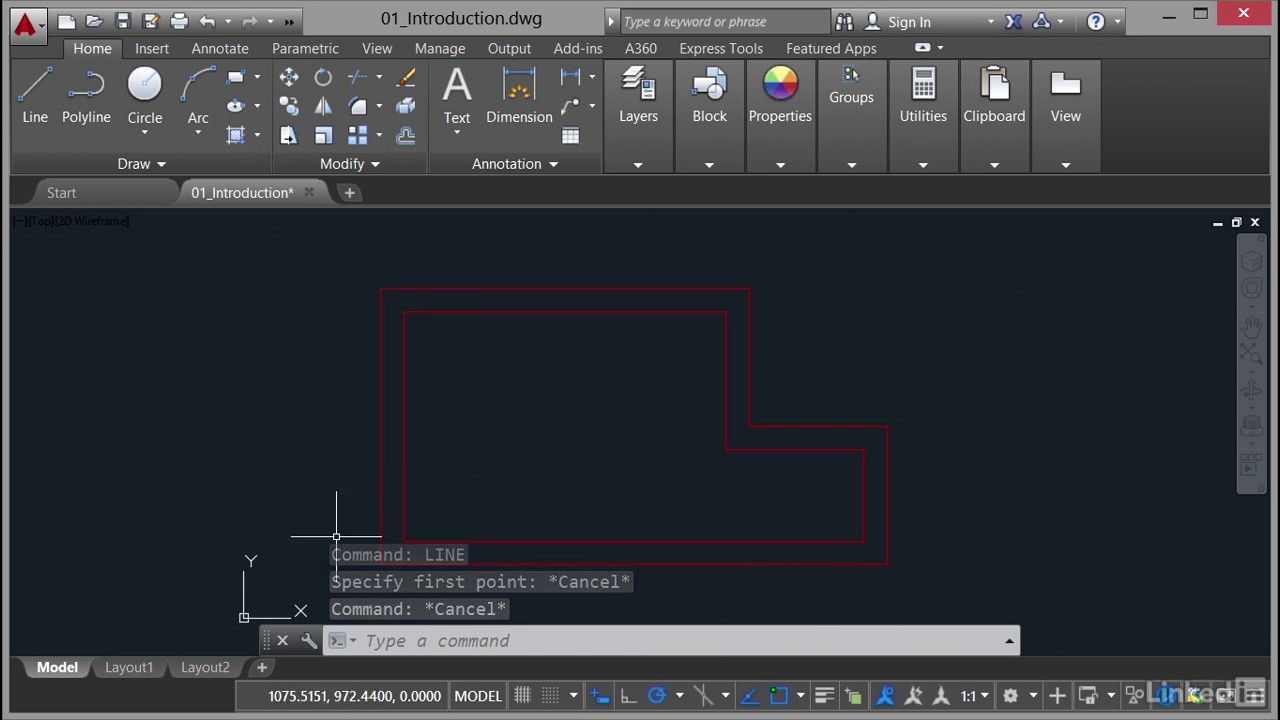 1280x720 autocad using the command line the autocad command line - Cmd Drawing