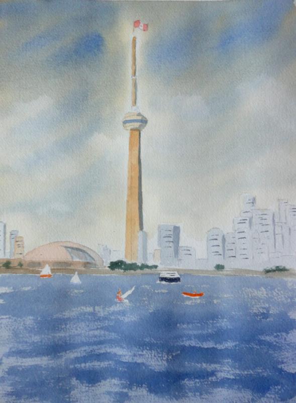 589x800 cn tower and dome - Cn Tower Drawing