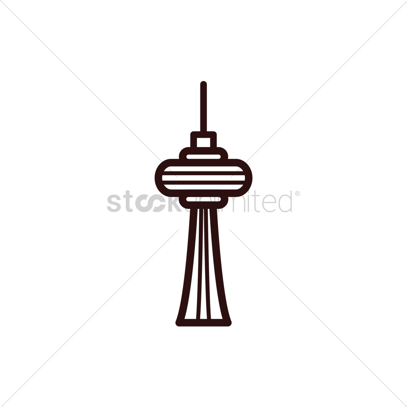 1300x1300 Cn Tower Vector Image - Cn Tower Drawing