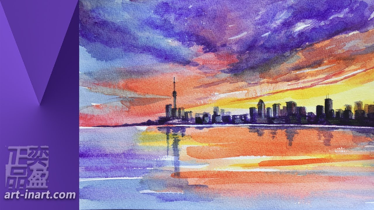 1280x720 Draw Cn Tower In Sunset - Cn Tower Drawing