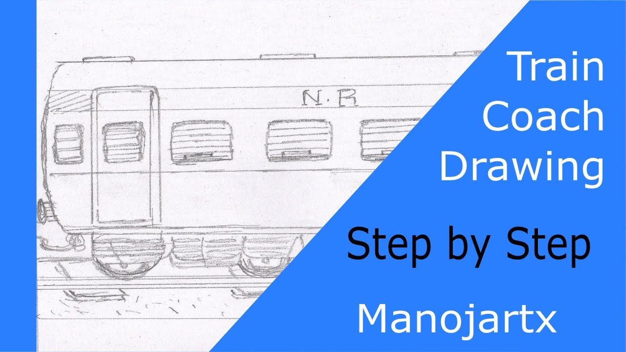 1280x720 How To Draw Train Bogie Or Coach Simple Steps For Kids - Coach Drawing