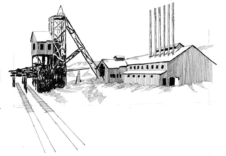 793x549 miner drawing coal mine for free download - Coal Mine Drawing.