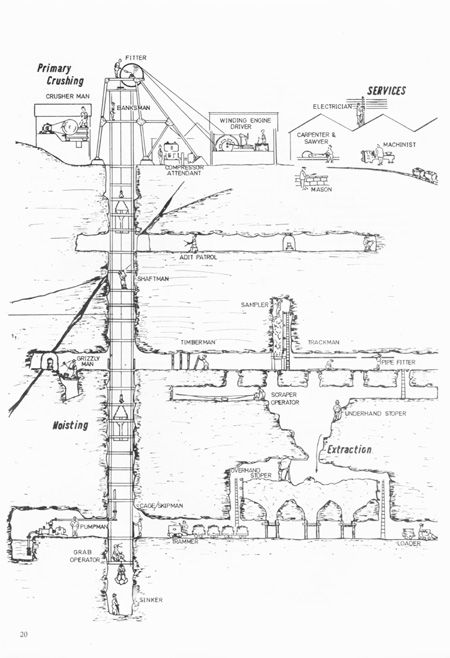 450x658 typical mine cornwall 'drawing of the typical layout - Coal Mine Drawing