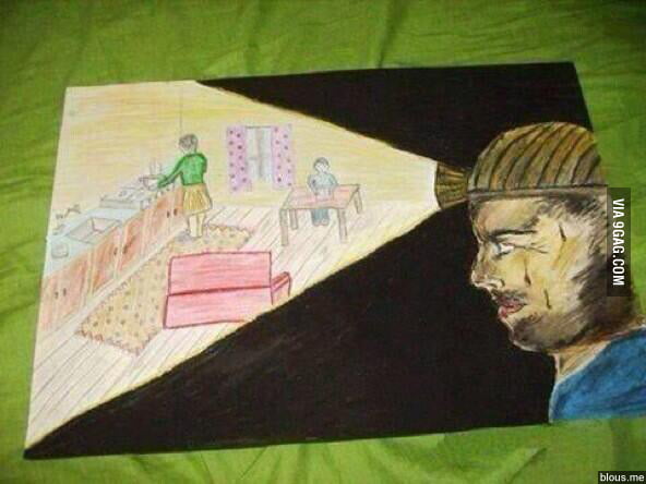 592x444 a very powerful picture drawn - Coal Mine Drawing