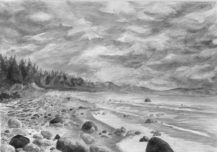 700x490 drawings - Coast Drawing