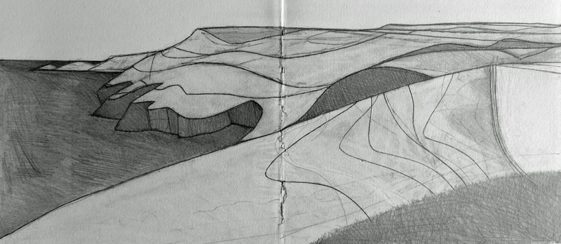 800x348 vanessa gardiner fields and coast drawing pencil on paper x - Coast Drawing
