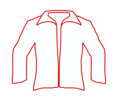 400x343 drawing cartoon jackets - Coat Drawing