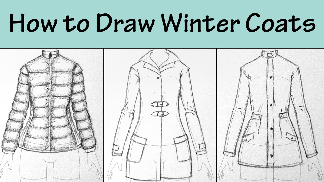 1280x720 how to draw winter coats ways - Coat Drawing