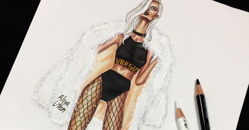 800x418 mongolian lamb fur coat + fishnet stockings drawing tutorial - Coat Drawing