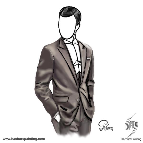 600x600 Young Man Walking, Drawing From View Tutorial - Coat Drawing