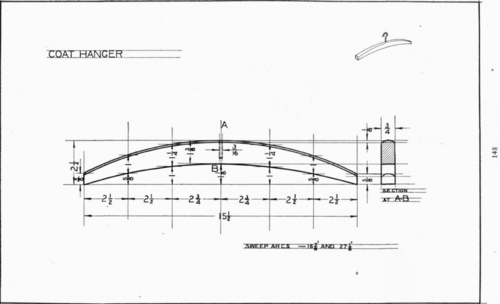 500x304 plate coat hanger mechanical drawing - Coat Hanger Drawing