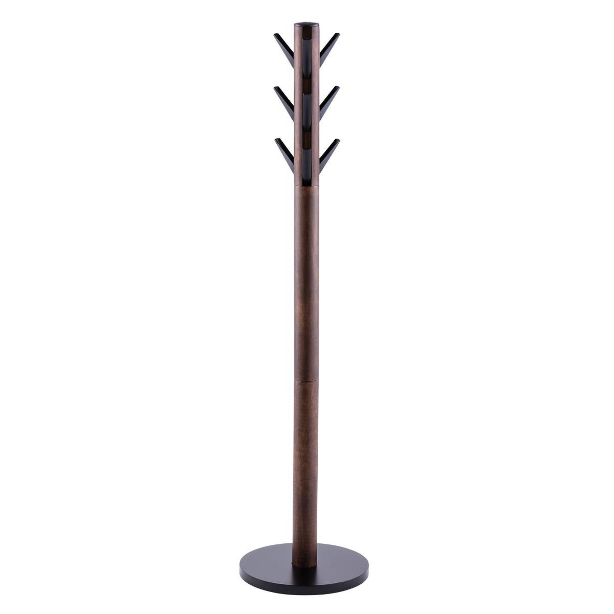 1200x1200 umbra walnut flapper coat rack the container store - Coat Hanger Drawing