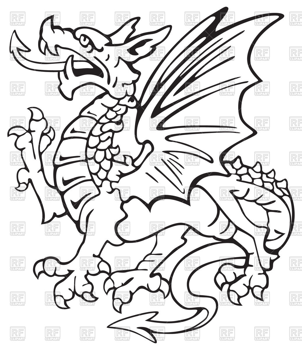 1038x1200 mythological heraldic monster - Coat Of Arms Drawing