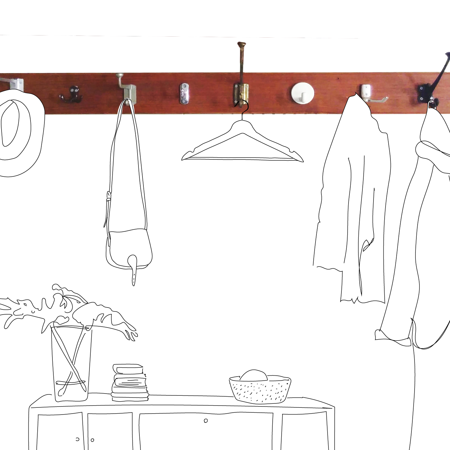 Coat Rack Drawing at Explore collection of Coat Rack Drawing