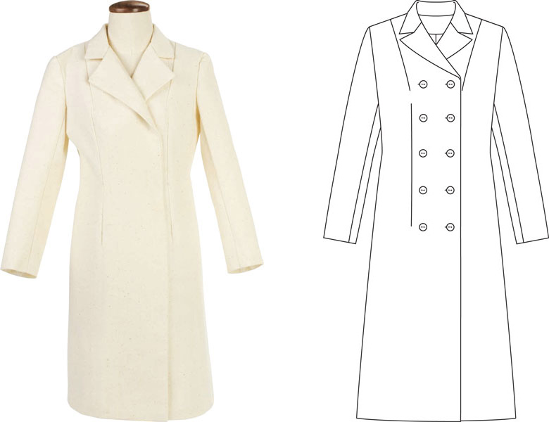 780x600 coats - Coat Technical Drawing