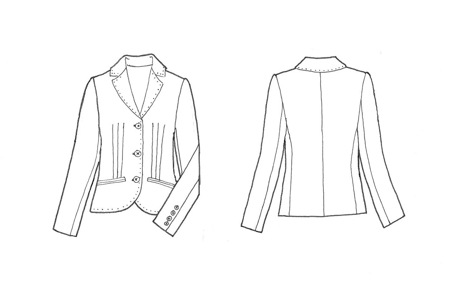 1483x925 Exploring Illustration Technical Drawing - Coat Technical Drawing