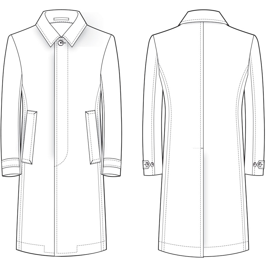 Coat Technical Drawing at PaintingValley.com | Explore collection of ...