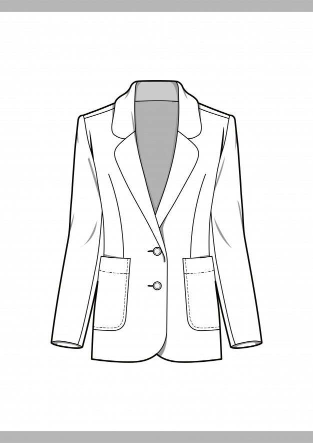 Coat Technical Drawing at PaintingValley.com | Explore collection of ...