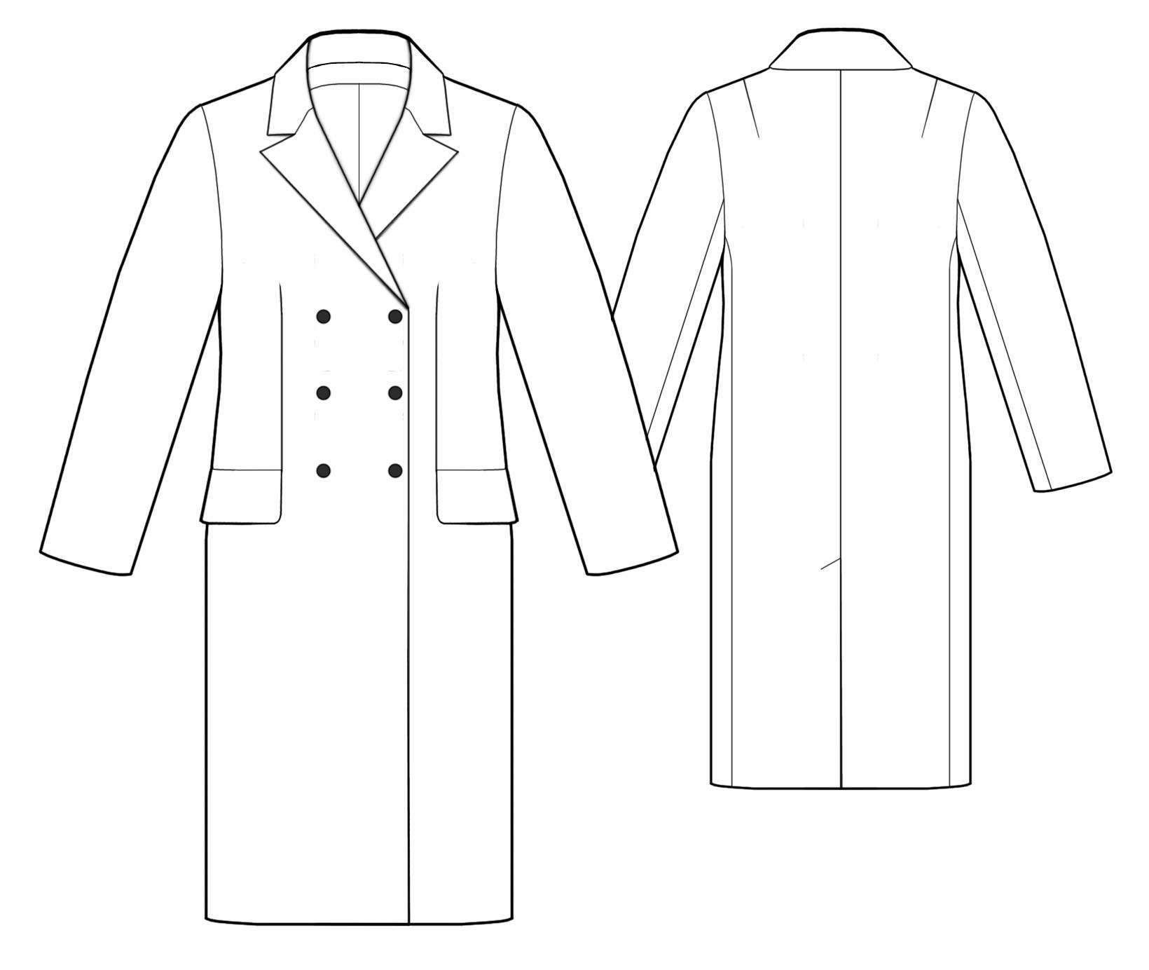 1640x1384 Men Drawing Coat For Free Download - Coat Technical Drawing