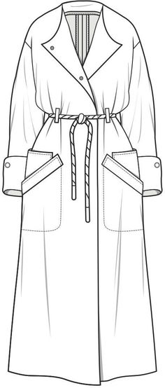 236x554 best coats and jackets line drawings images fashion - Coat Technical Drawing