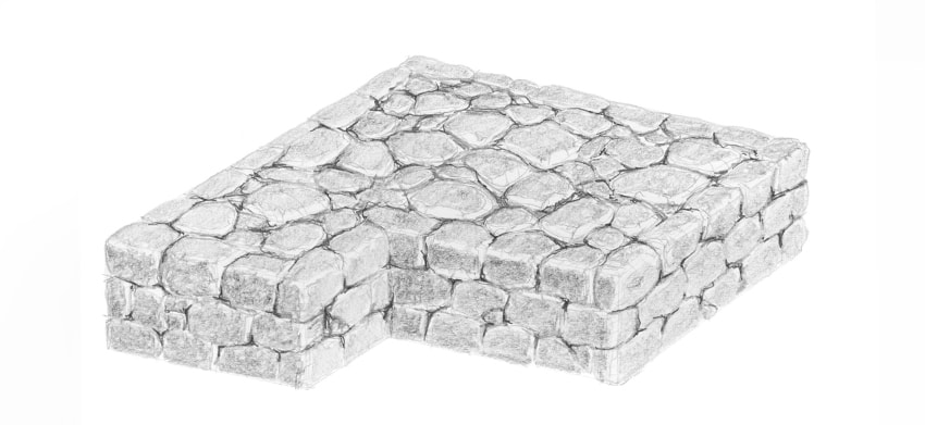 850x391 How To Draw Stone And Rock Textures - Cobblestone Drawing