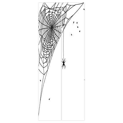 425x425 door wall mural wallpaper stickers - Cobweb Drawing