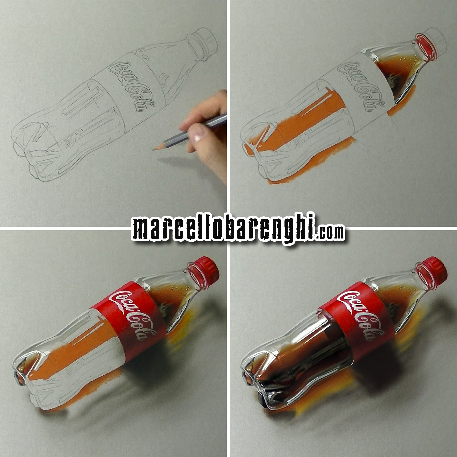 1600x1600 Drawing Coca Cola Bottle On Behance - Coca Cola Bottle Drawing