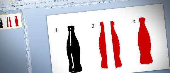 580x250 How To Draw A Coca Cola Bottle In Powerpoint Using Shapes - Coca Cola Bottle Drawing