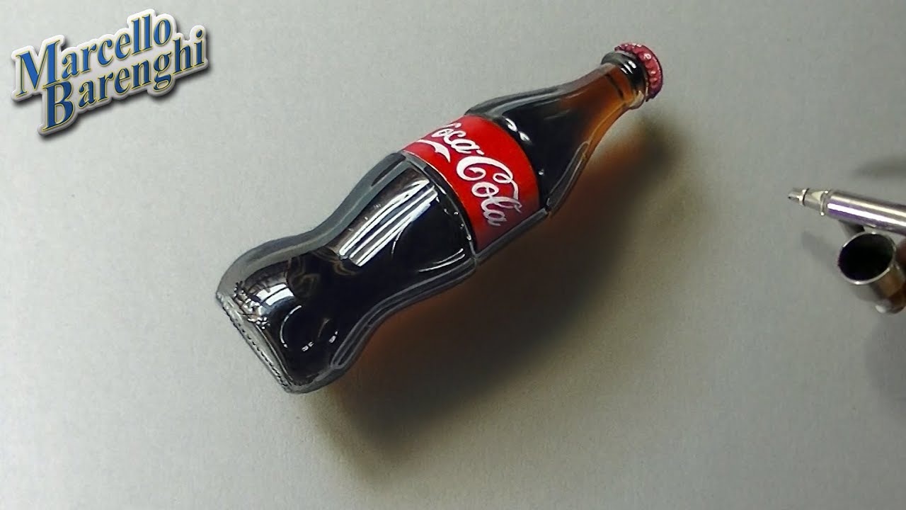 1280x720 Art, Drawing Coca Cola Bottle - Coca Cola Bottle Drawing