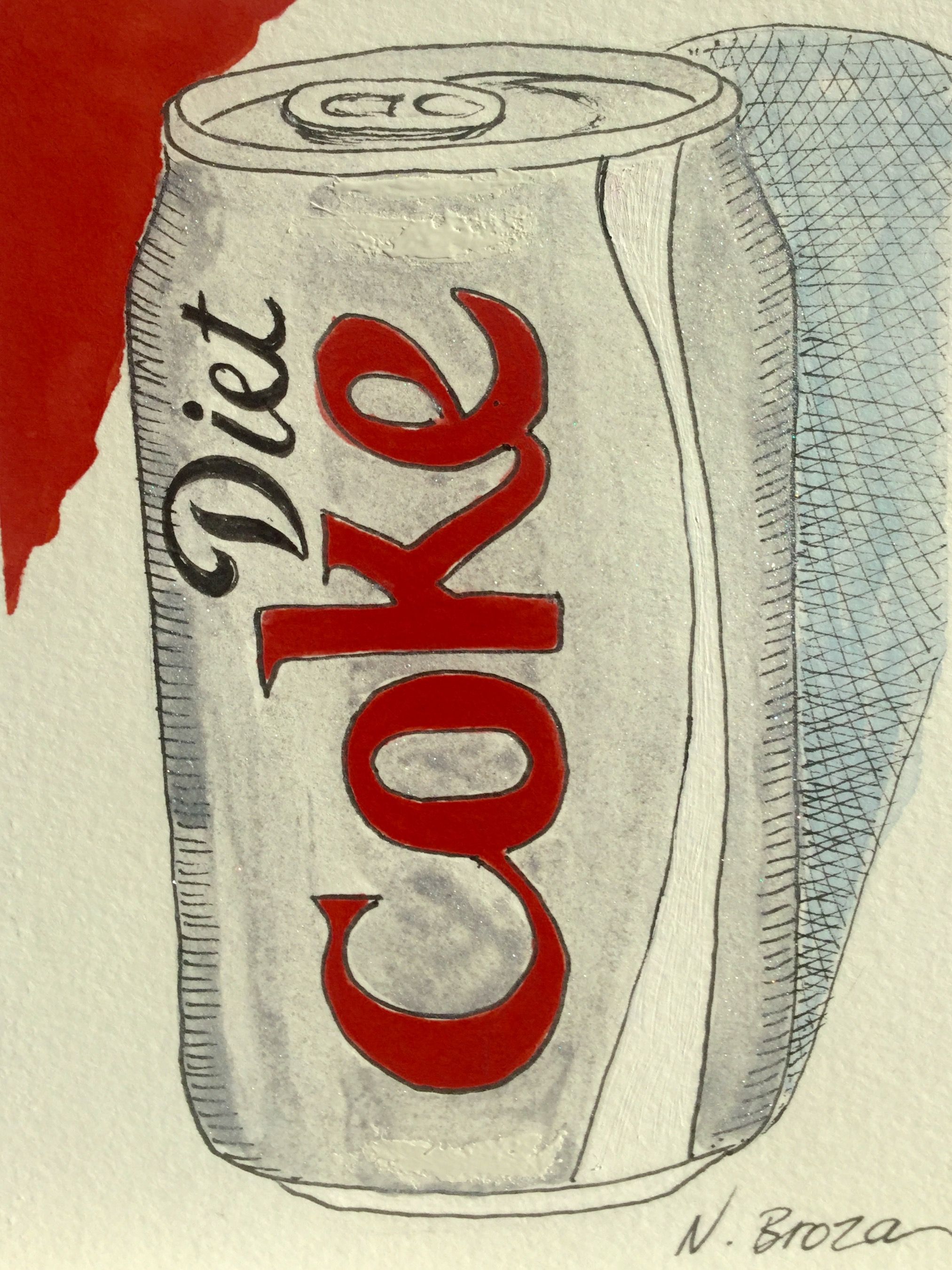 2025x2701 diet coke can drawing with watercolor coca cola - Coca Cola Can Drawing