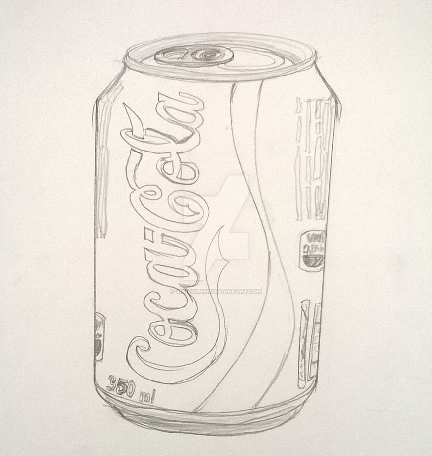 870x918 coca cola - Coca Cola Can Drawing