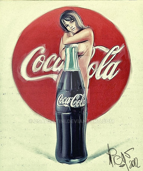 600x718 Coca Cola Digital Drawing - Coca Cola Drawing