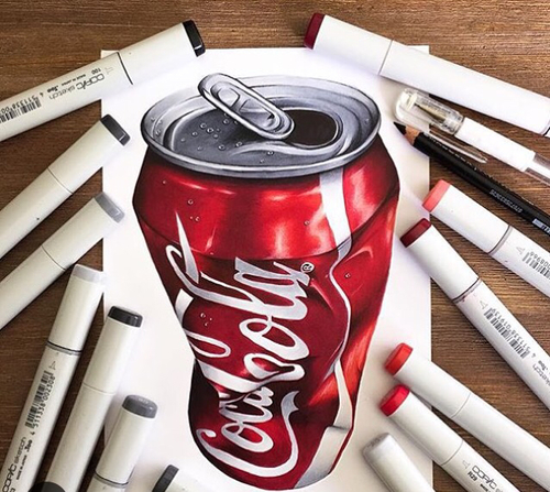 500x447 Coca Cola Draw - Coca Cola Drawing