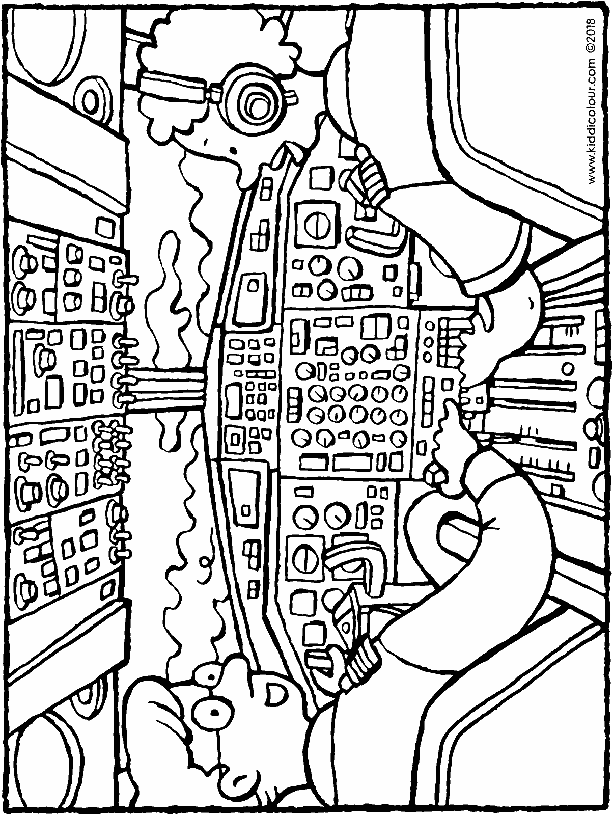 1204x1600 pilots in the cockpit - Cockpit Drawing