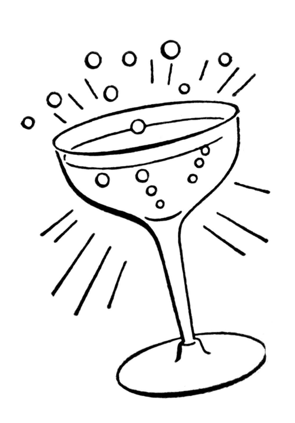 1116x1600 retro line drawings - Cocktail Drawing