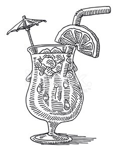 233x300 cocktail drink glass drawing stock vectors - Cocktail Glass Drawing