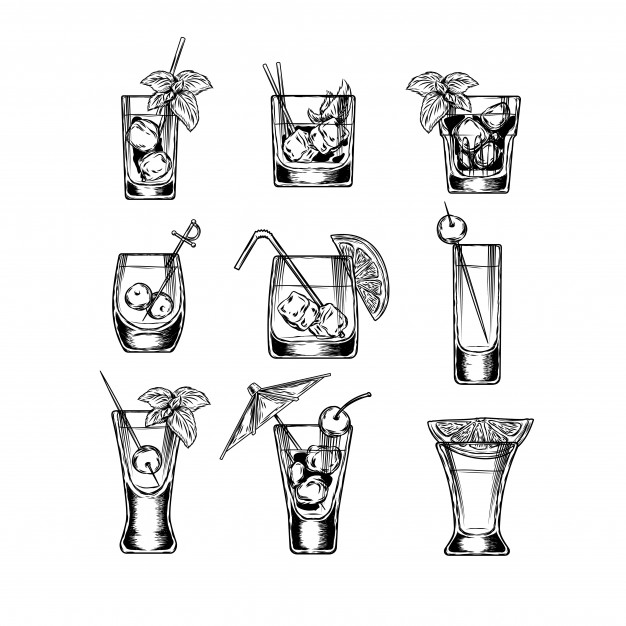 626x626 cocktail vectors, photos and free download - Cocktail Glass Drawing
