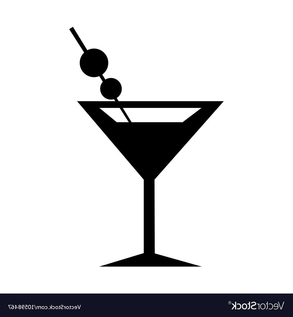 1000x1080 top martini glass icon silhouette vector drawing vector art - Cocktail Glass Drawing