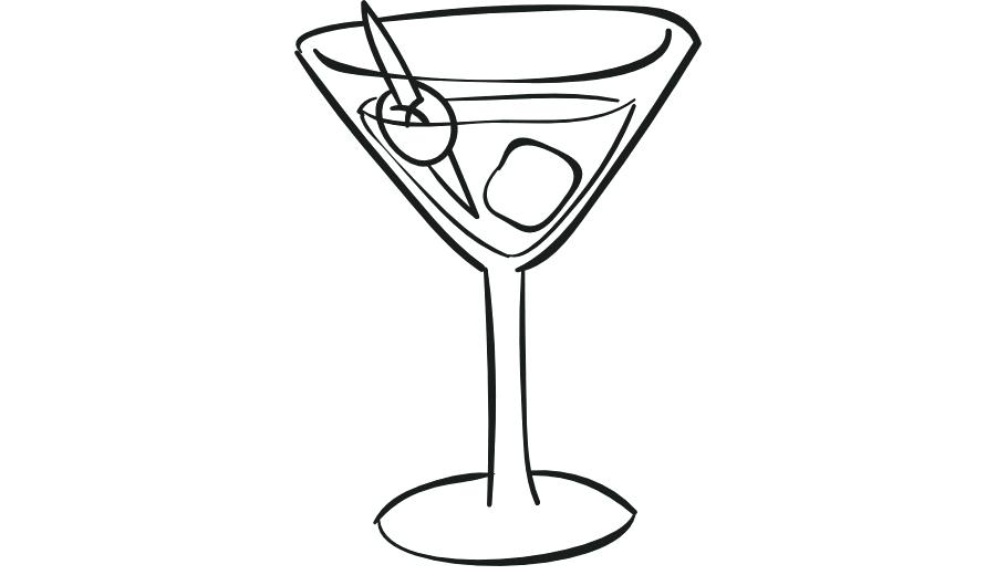 900x520 martini glass drawing - Cocktail Glass Drawing