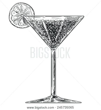 432x470 martini glass drawing - Cocktail Glass Drawing
