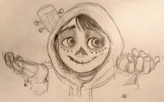 320x200 saw coco the other day here's a sketch of miguel! - Coco Drawing