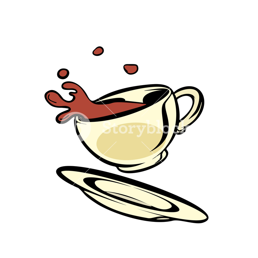 1000x1000 cup of coffee or cocoa pop art retro vector illustration comic - Cocoa Drawing