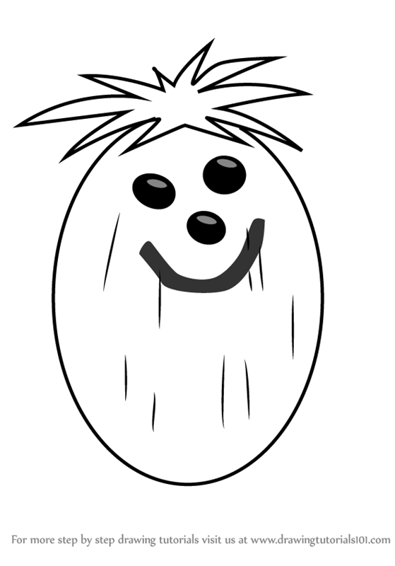 559x800 learn how to draw mr coconut from total drama - Coconut Drawing